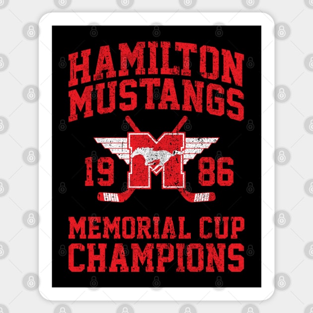 Hamilton Mustangs Memorial Cup Champions Sticker by huckblade